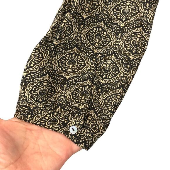 Entro Women’s Top Long Sleeve Black/Cream Lace Size Large - Picture 6 of 10